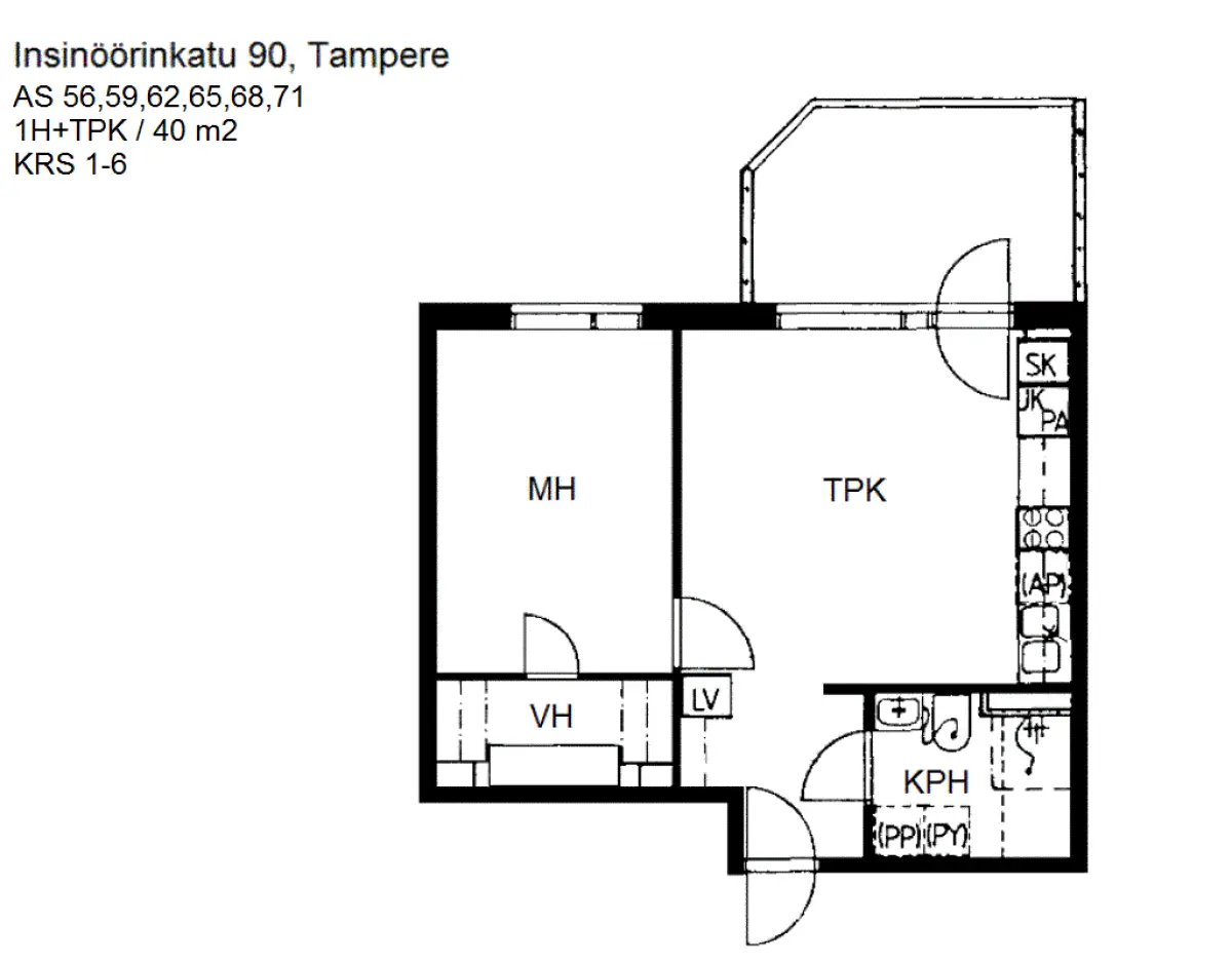 Pohjakuva tampere/hervanta/insinoorinkatu-86-90/2703-2133