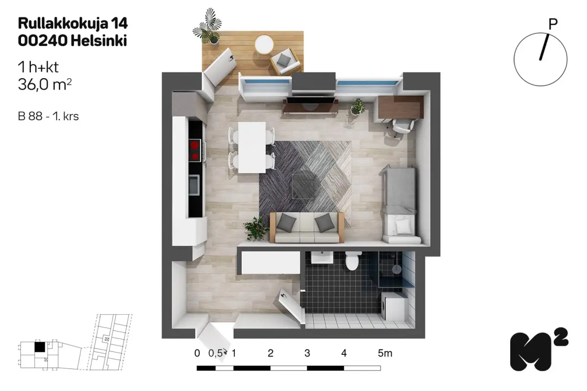 Pohjakuva helsinki/pohjois-pasila/rullakkokuja-14/3274-13728