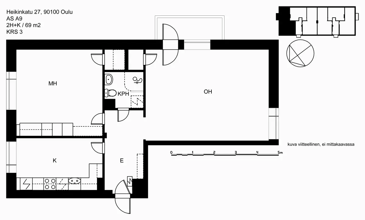 Pohjakuva oulu/myllytulli/heikinkatu-27-31-koulukatu-3/2457-1251