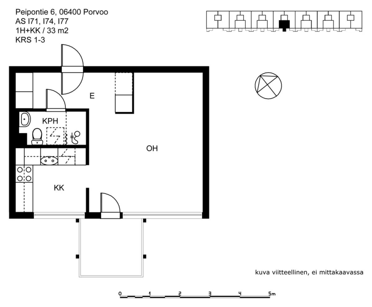 1h+kk 33,0 m², peipontie 6, 8 porvoo 1