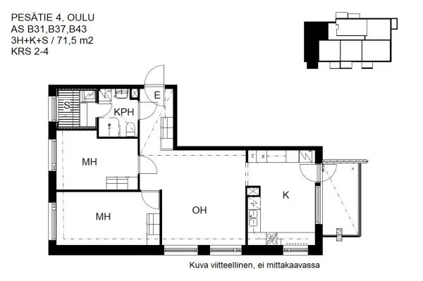 Pohjakuva oulu/kaakkuri/pesatie-4/2463-11553