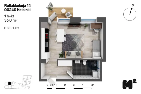 Pohjakuva helsinki/pohjois-pasila/rullakkokuja-14/3274-13728