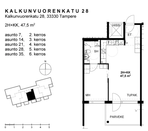 Pohjakuva tampere/kalkku/kalkunvuorenkatu-28/2782-3266