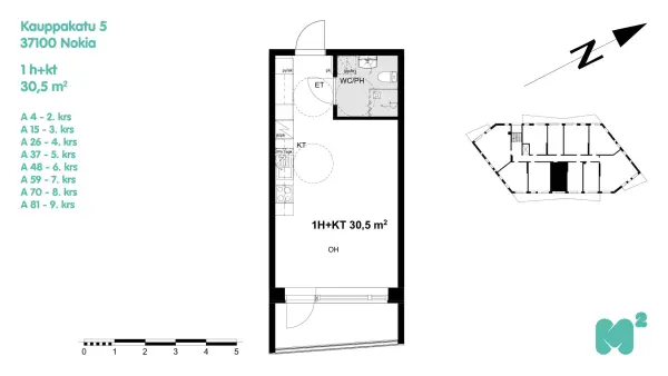 Pohjakuva nokia/keskusta/kauppakatu-5/2428-4057