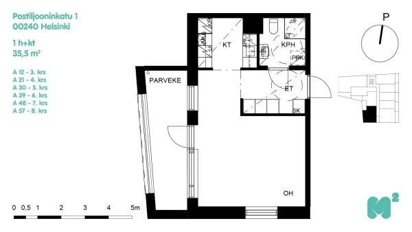Pohjakuva helsinki/pohjois-pasila/postiljooninkatu-1/397-12350