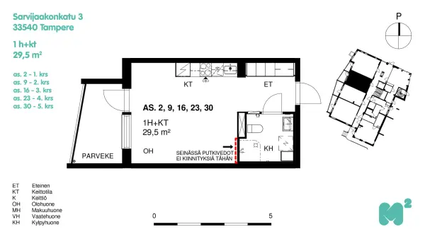 Pohjakuva tampere/kaleva/sarvijaakonkatu-3/2595-14533