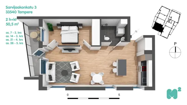 Pohjakuva tampere/kaleva/sarvijaakonkatu-3/2595-14558