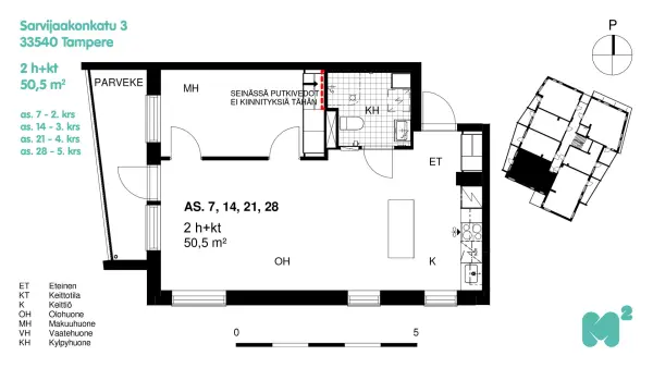 Pohjakuva tampere/kaleva/sarvijaakonkatu-3/2595-14558