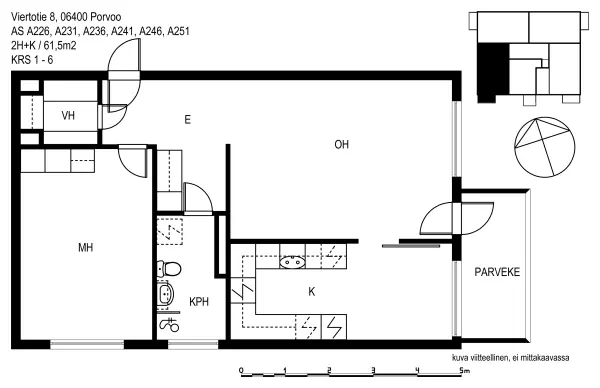 2h+k 61,5 m², viertotie 4, 8 porvoo 5